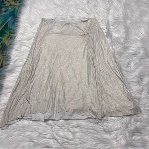 Rozae Nichols Shimmering Silver Maxi Skirt